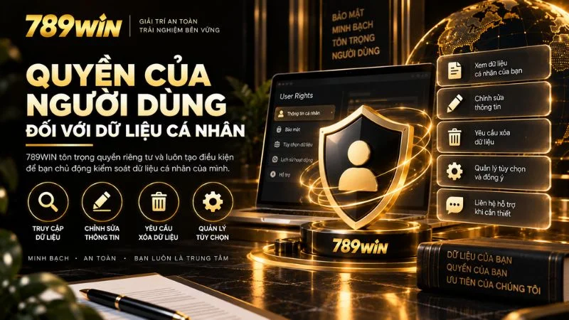 Quyền người dùng đối với dữ liệu cá nhân 789WIN